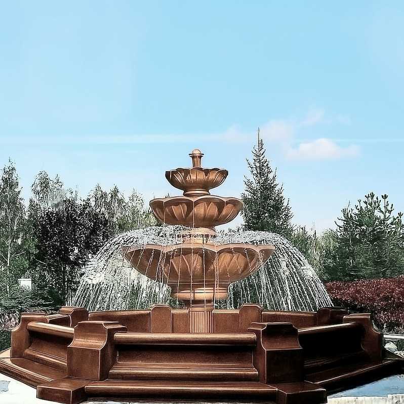 Set Springbrunnen Lotusblume mit Brunnenbecken Classico