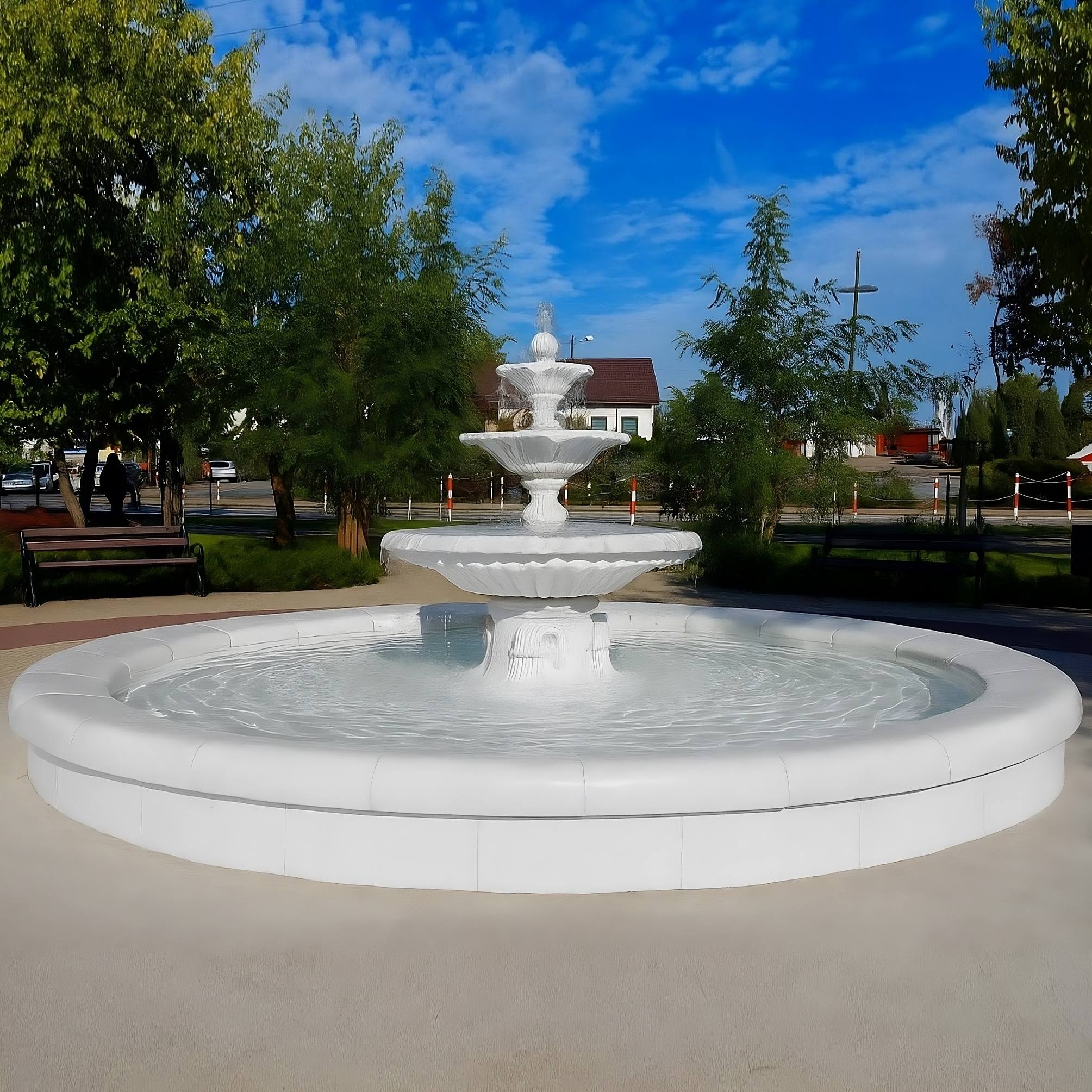 Set Springbrunnen Italiana + Brunnenbecken Groß + Zubehör