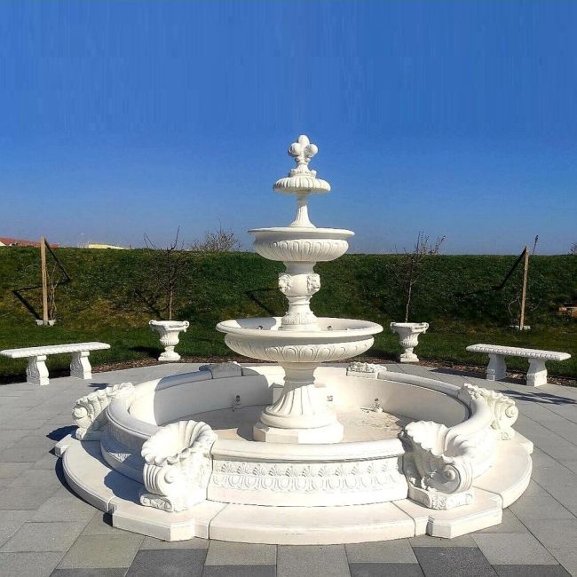 Set Springbrunnen Groß + Brunnenbecken Marino Groß