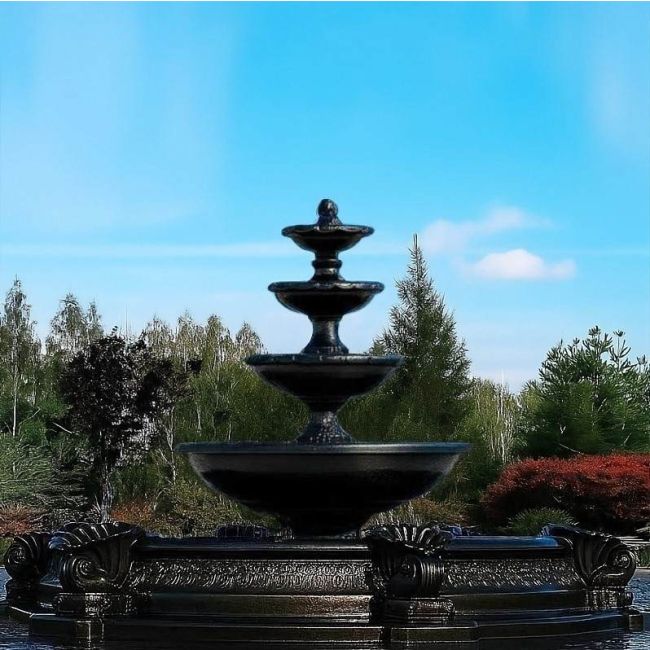 Set Springbrunnen Almeria mit Zapfen + Brunnenbecken Marino Standard