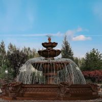 Set Springbrunnen Lotusblume + Brunnenbecken Marino Groß + Zubehör