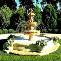Springbrunnen Gemelli + Brunnenbecken Marino