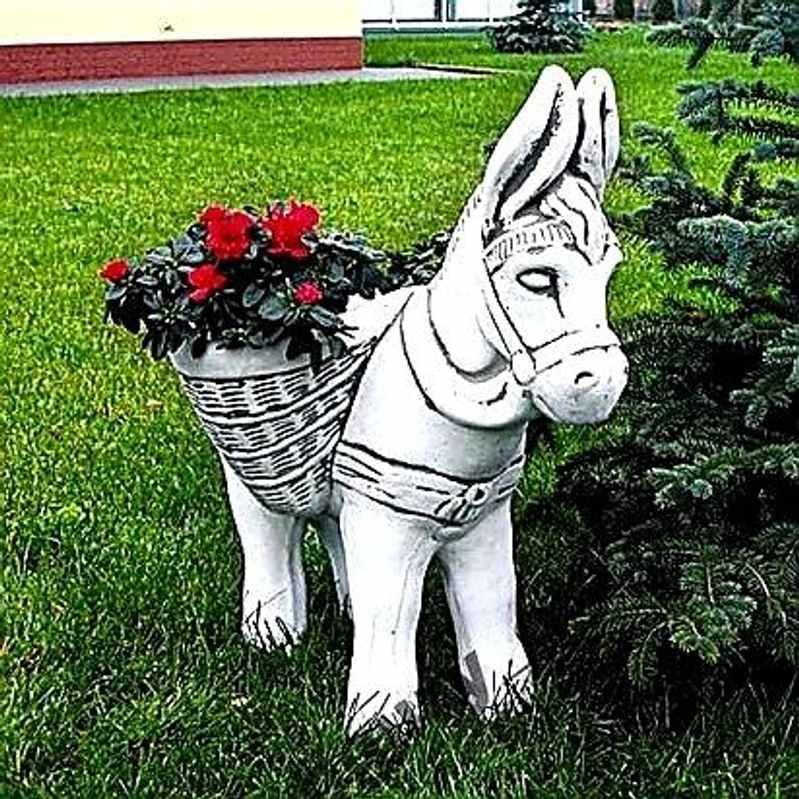 Esel mit Korb - groß