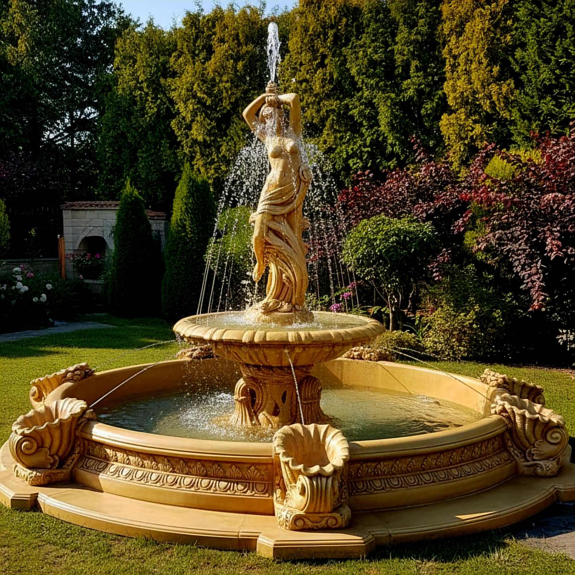 Set Springbrunnen Isabelle + Brunnenbecken Marino