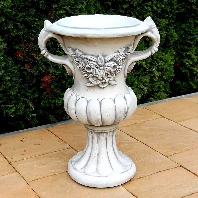 Pflanzenschale Pokal mit Blumenmuster