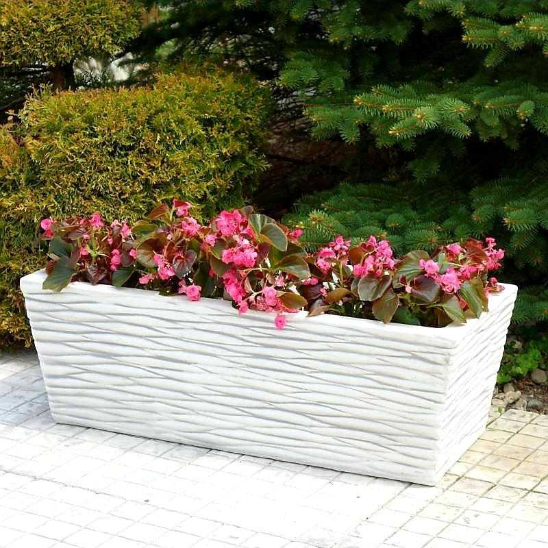 Pflanzenschale rechteckig mit breiten Streifen