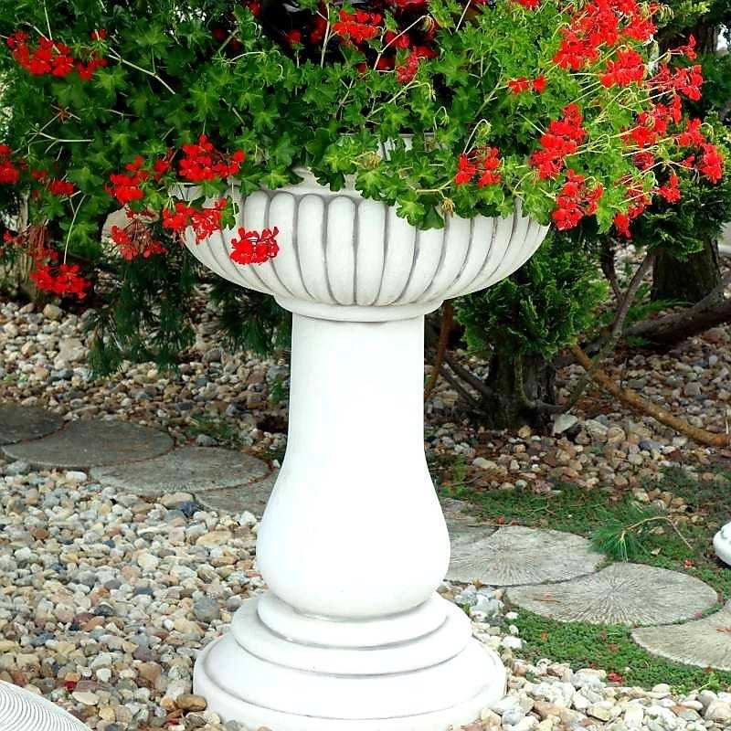 Pflanzenschale Vase Bananenstaude - auf Säule