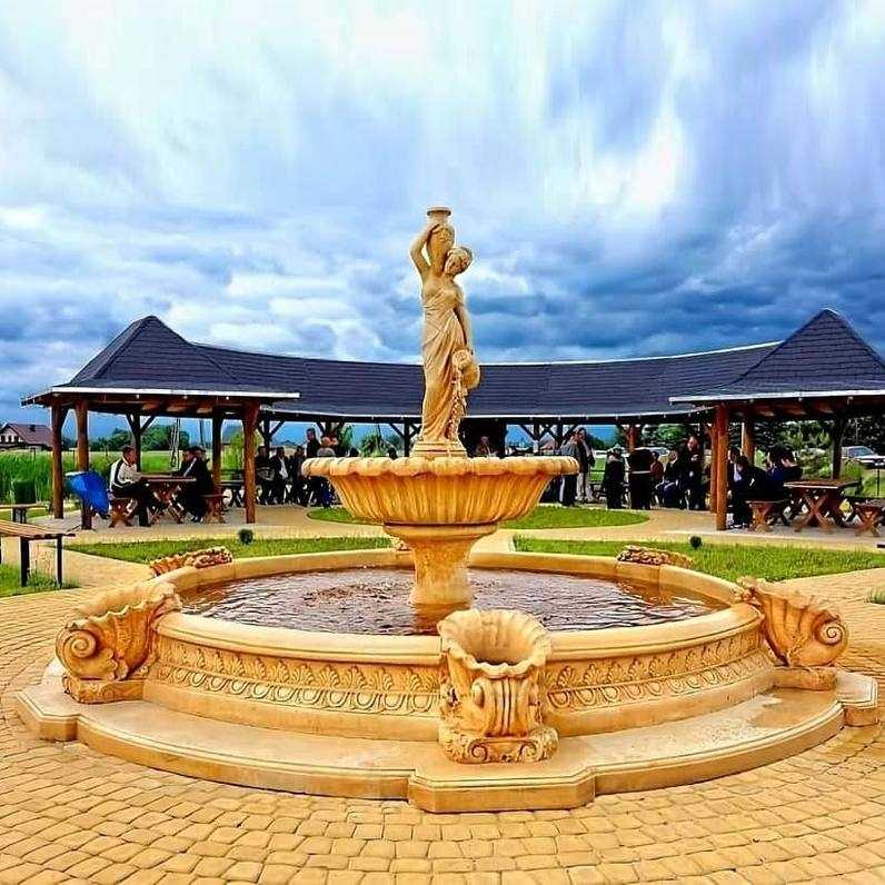 Set Springbrunnen Ateniada + Brunnenbecken Marino Groß