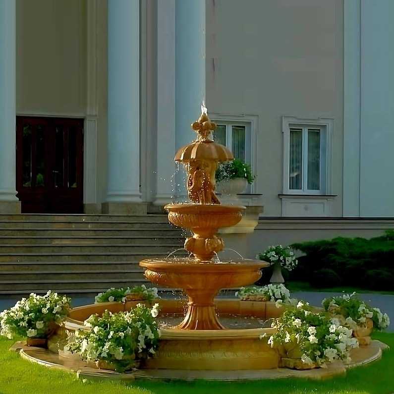 Set Springbrunnen Gemelli + Brunnenbecken Marino