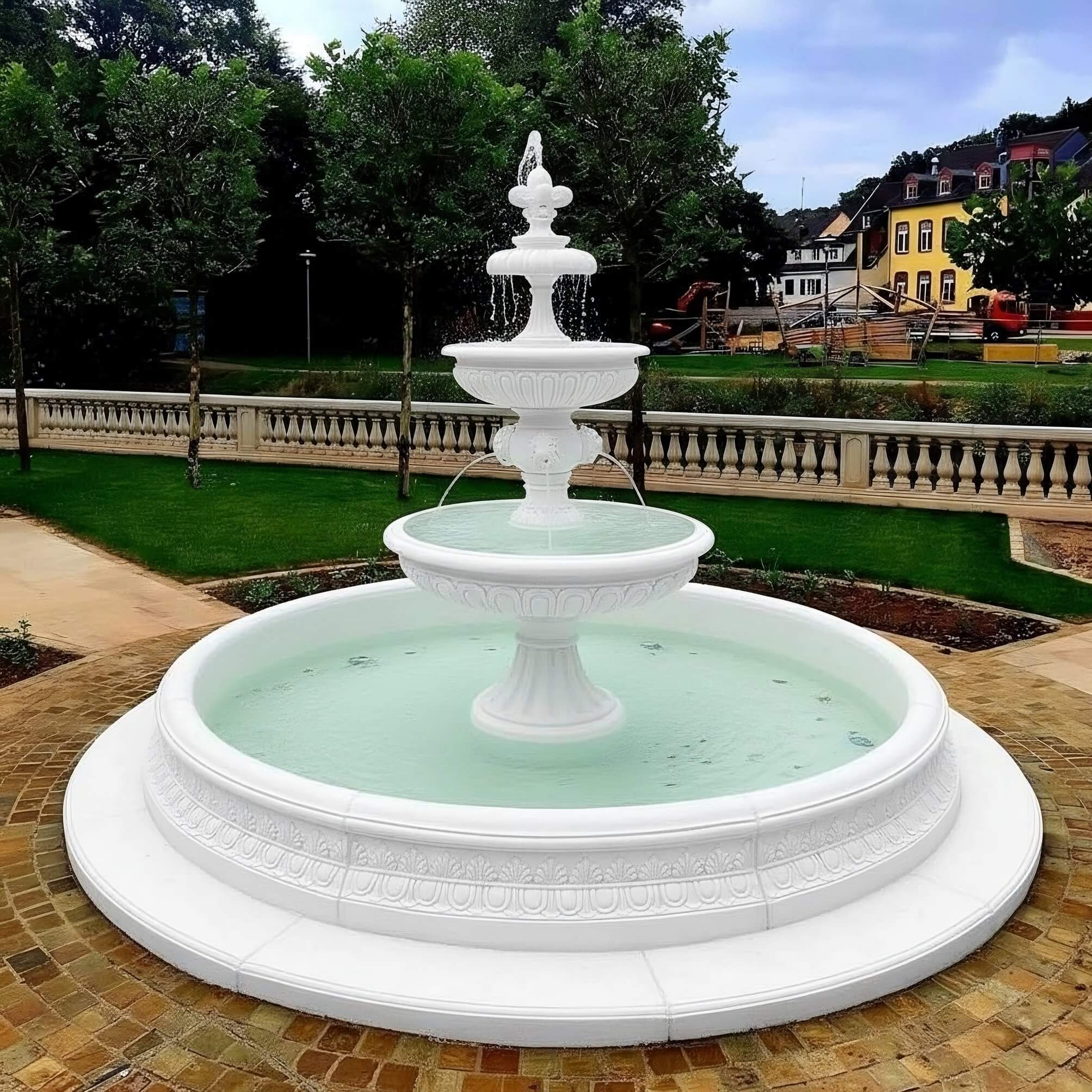Set Springbrunnen Groß + Brunnenbecken Marinello Groß + Zubehör