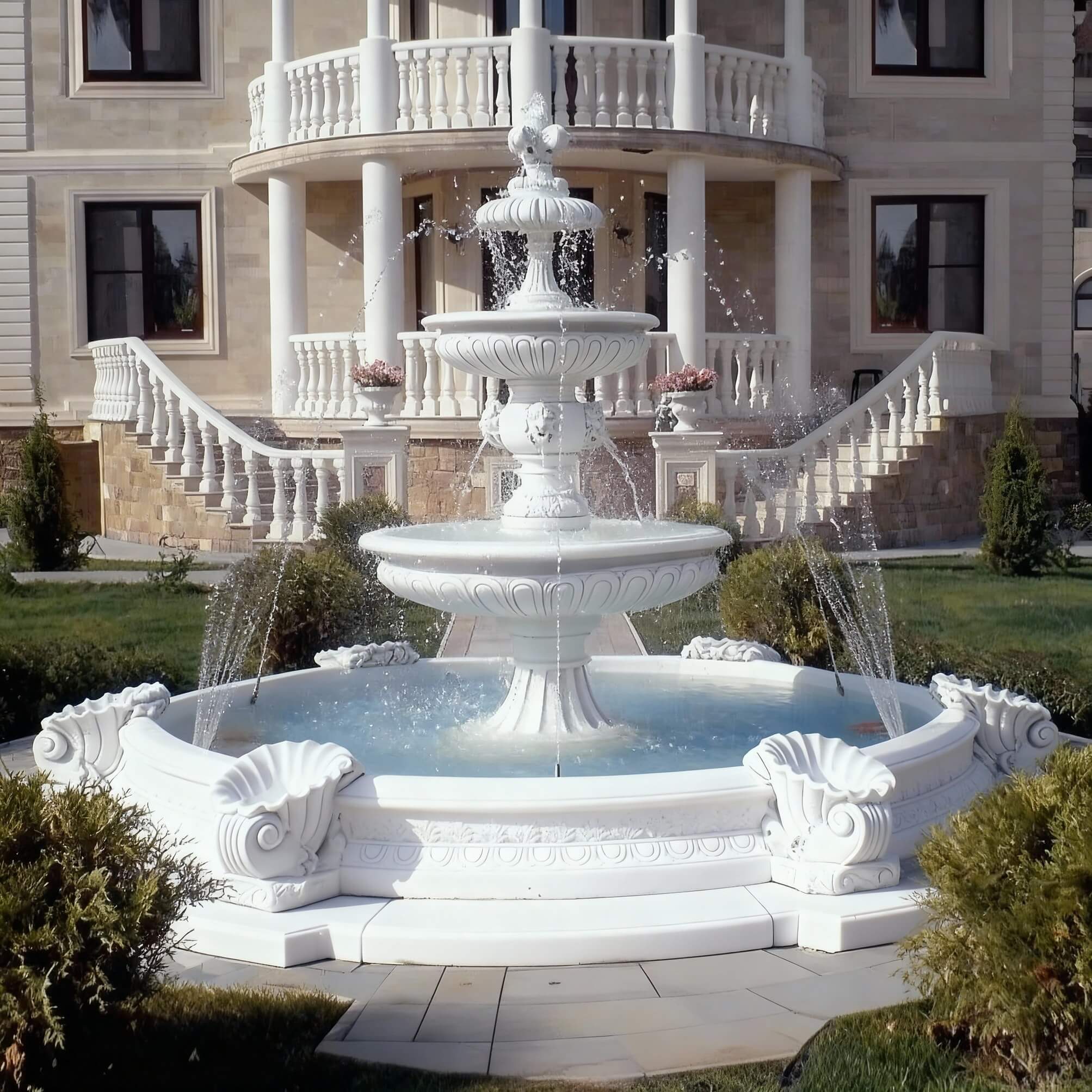 Set Springbrunnen Groß + Brunnenbecken Marino Groß