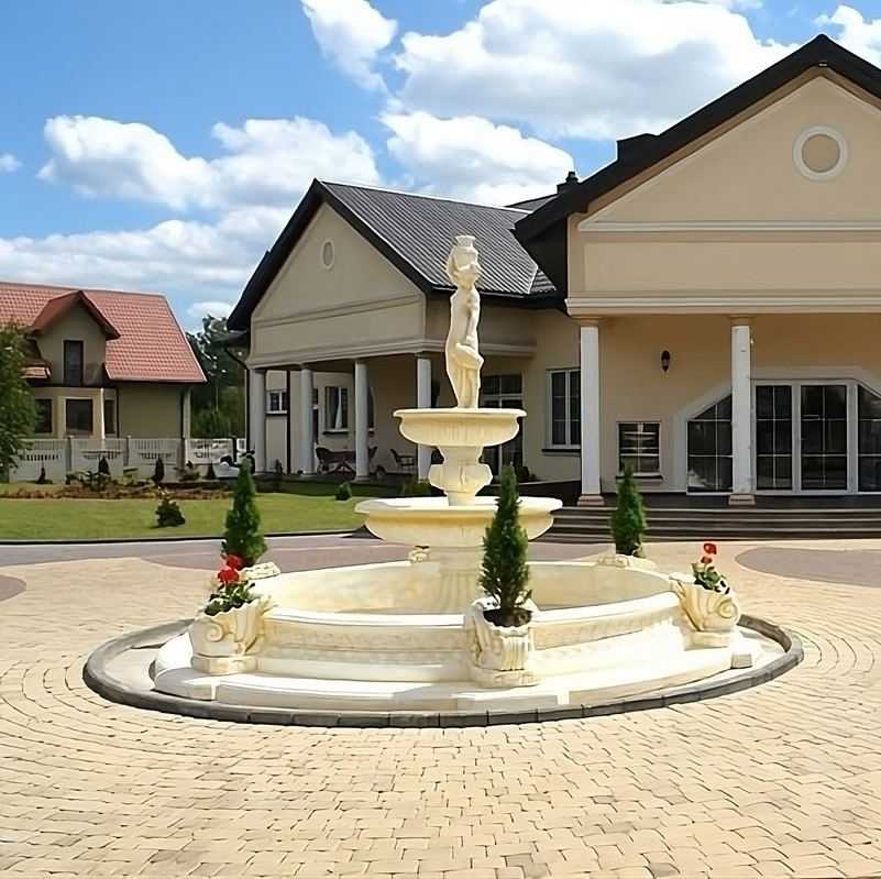 Set Springbrunnen Groß Mädchen mit Krügen + Brunnenbecken Marino