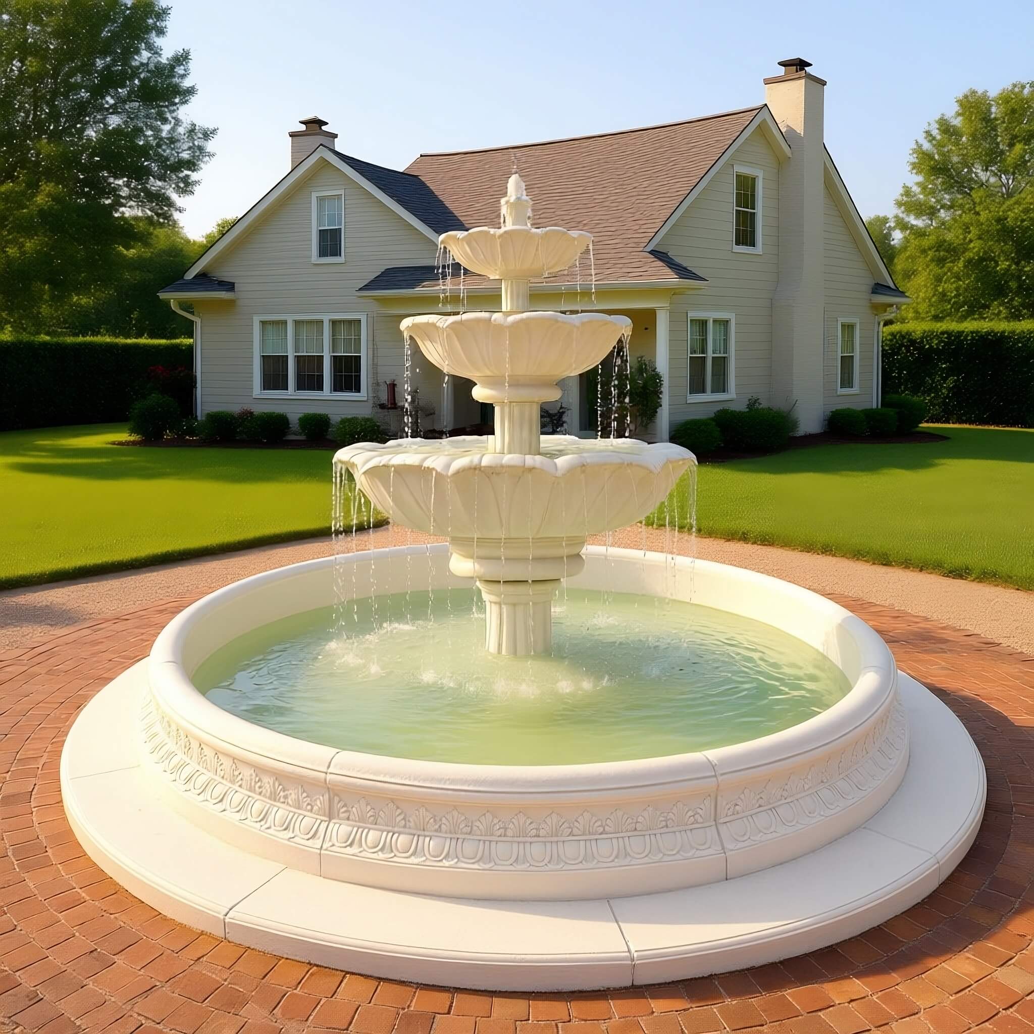 Set Springbrunnen Lotusblume + Brunnenbecken Marinello + Zubehör