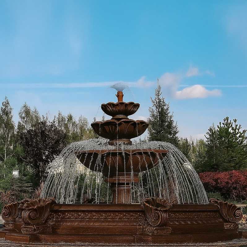 Set Springbrunnen Lotusblume + Brunnenbecken Marino