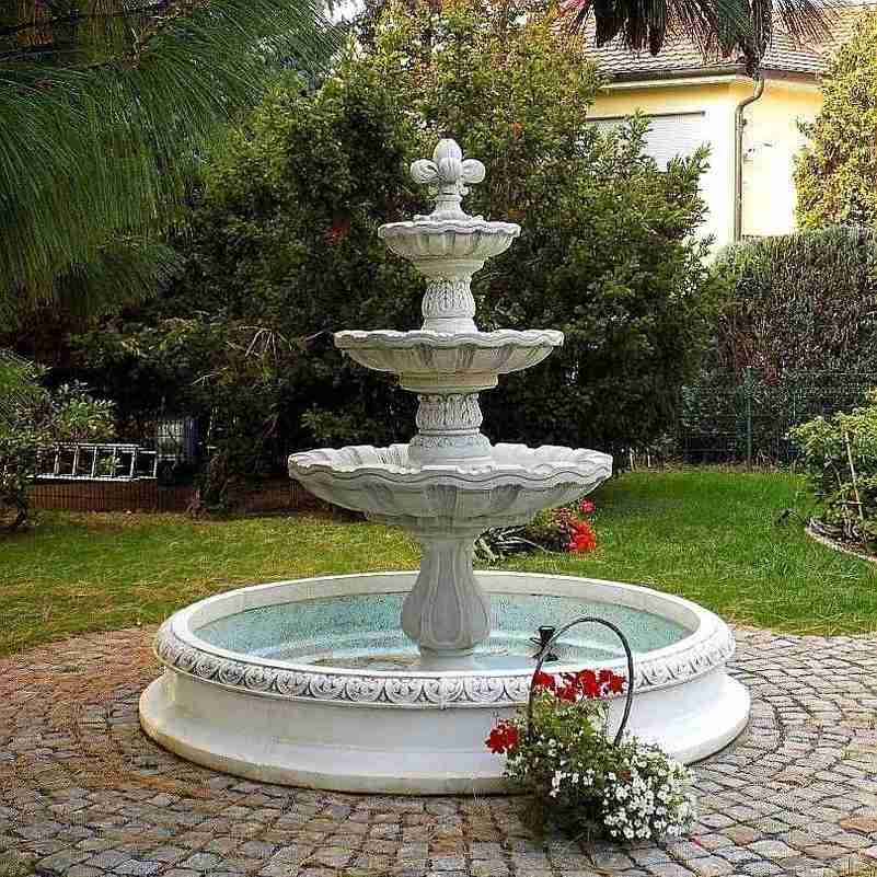 Set Springbrunnen Spanisch mit Lilie + Brunnenbecken Griechisch