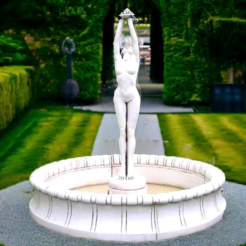 Set Venusfigur mit Lilie + Kleines Brunnenbecken + Zubehör