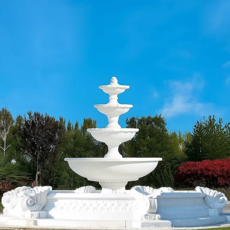 Set Springbrunnen Almeria mit zapfen + Brunnenbecken Marino + Zubehör