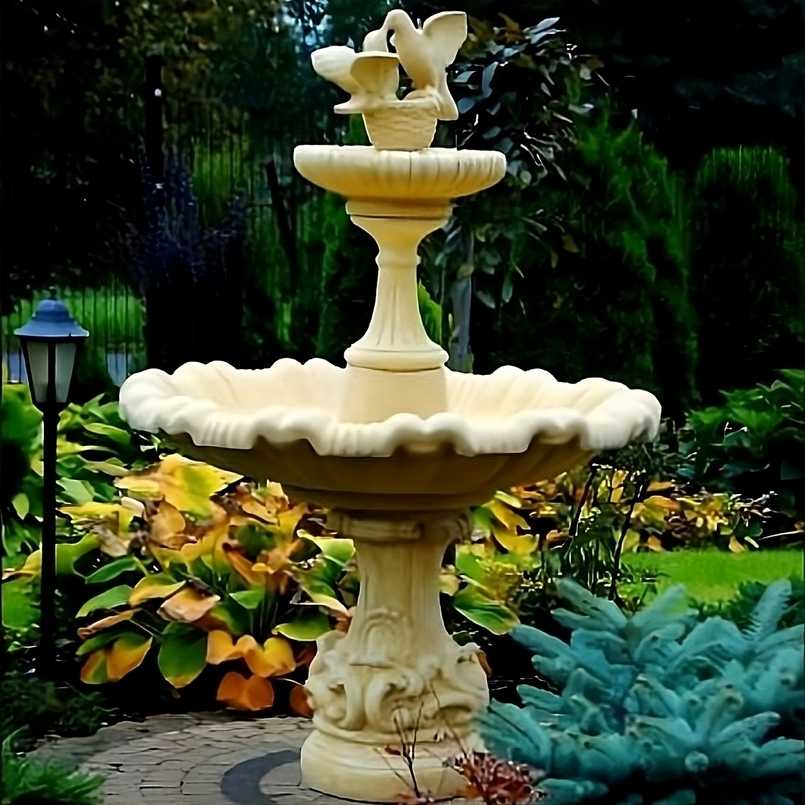 Springbrunnen Elena mit Tauben