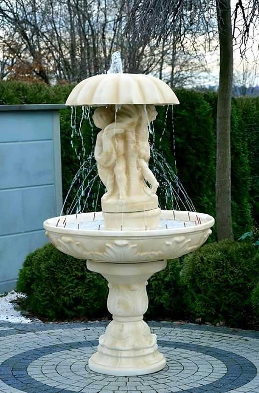 Springbrunnen Fiore mit Regenschirm Ansicht 2
