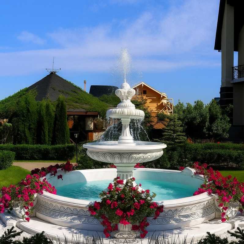 Set Springbrunnen Fondi + Brunnenbecken Marino + Zubehör