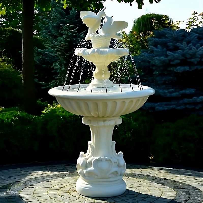 Springbrunnen Fresco mit Tauben
