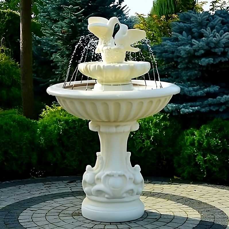 Springbrunnen Fresco mit Tauben