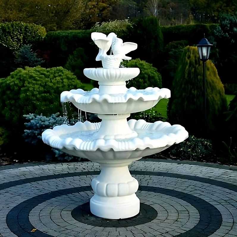 Springbrunnen Greco mit Tauben 1