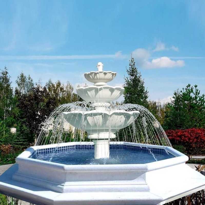 Set Springbrunnen Lotusblume + Brunnenbecken Classico Klein