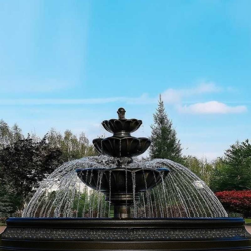 Set Springbrunnen Lotusblume + Brunnenbecken Marinello Groß