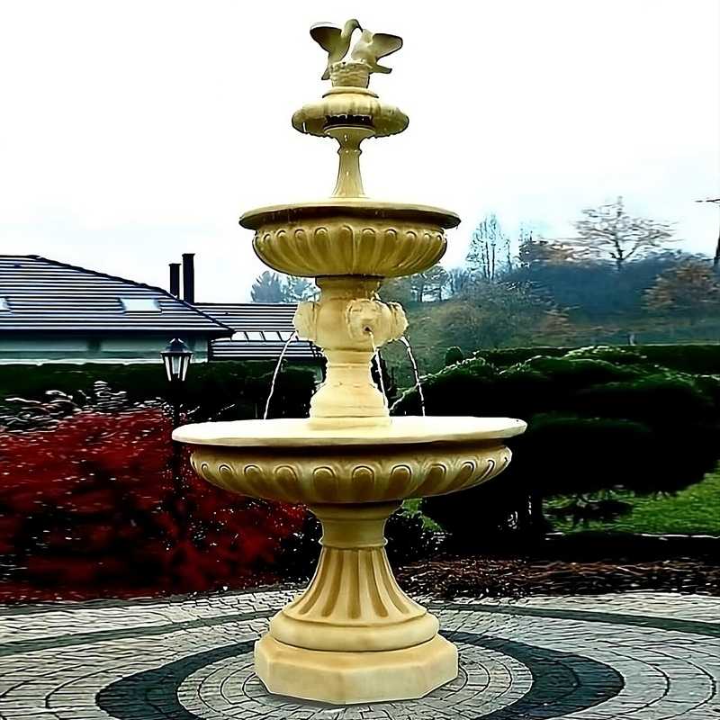 Springbrunnen Neptun mit Tauben