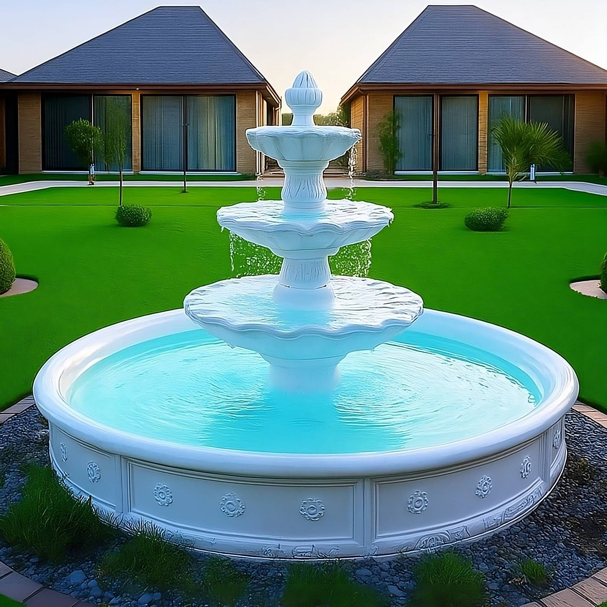 Set Springbrunnen Spanisch + Brunnenbecken Blume