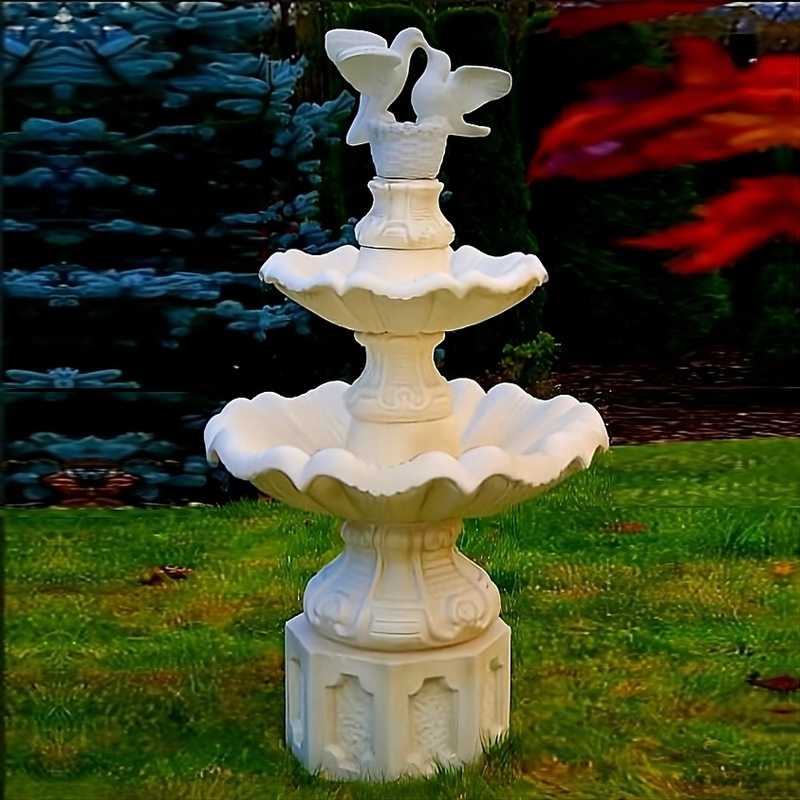 Springbrunnen Tivoli mit Tauben 2