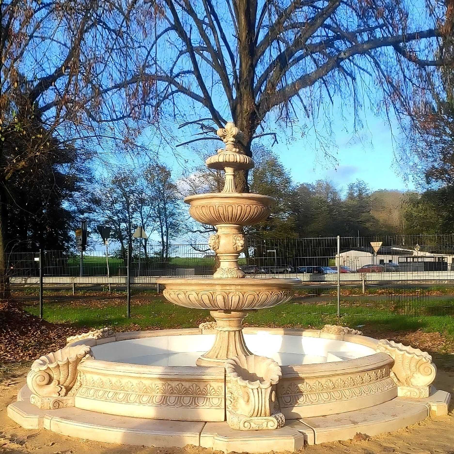 Set Springbrunnen Groß + Brunnenbecken Marino Groß + Zubehör