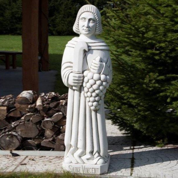 Steinfigur Hl. Vinzenz von Saragossa Groß
