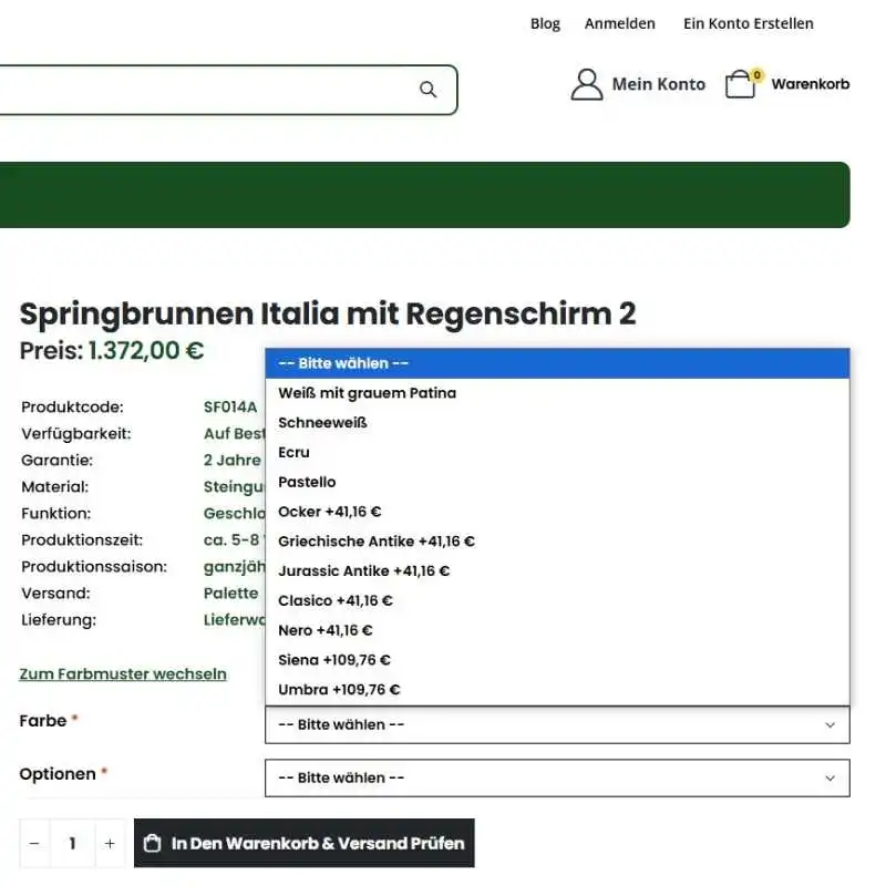 Schritt 1 – Produktauswahl
